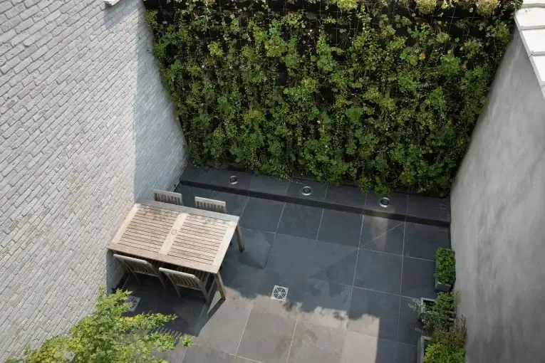 Groene muur in de stad